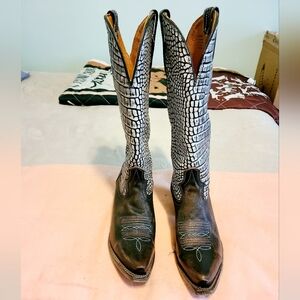 Freebird Woodland Black Croco Boots